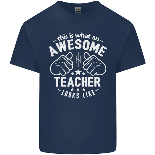 This Is What an Awesome Teacher Looks Like Mens Cotton T-Shirt Tee Top - Picture 28 of 102