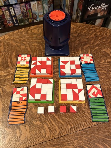 Trac 4 Game Vintage 1976 Lakeside Parts Replacement Pieces Cubes Cards Tower - Picture 5 of 9