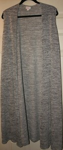 LuLaRoe-Large-Joy-Vest-Cover-Up-Gray-Heathered-XL