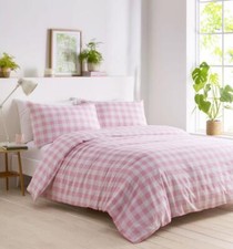Gingham duvet cover sets new check bedding sunshine yellow baby pink light blue