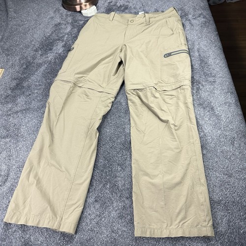 LL Bean Convertible Cargo Pants Size 34x32 Beige Stretch Outdoors Men's Hiking - Picture 11 of 16