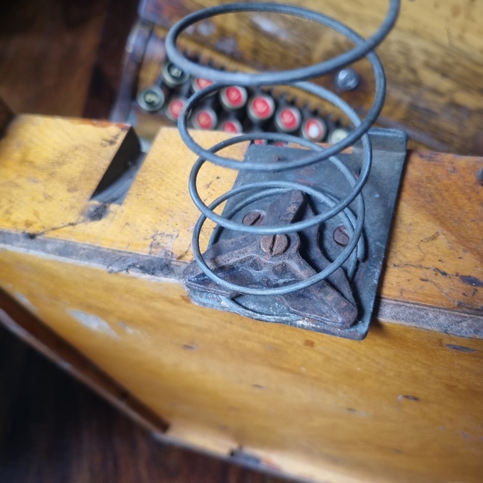 Antique National Cash Register 748G Metal Faux Wood Finish. For