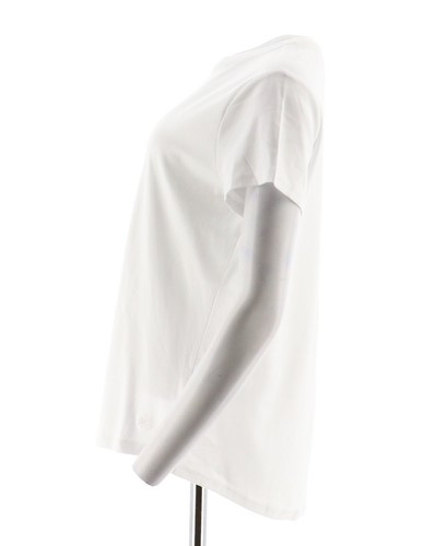 camiseta Nuevo brillante Pima Isaac Cotton blanco curvo dobladillo Mizrahi Xl Tricot q7wHwXg