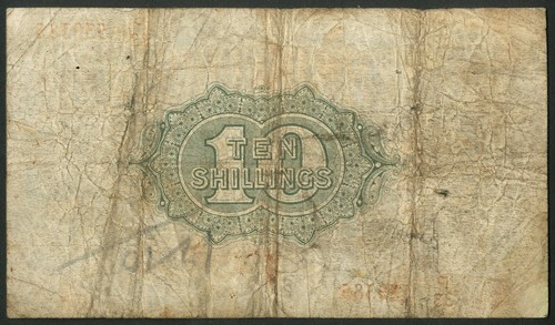 Treasury, N. K. Warren-Fisher, 10 chelines, 2ª emisión (1922), EPM T30, EN MUY BUEN ESTADO - Imagen 2 de 2