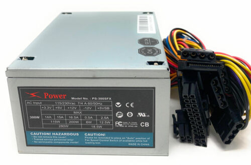 X Power PS-300SFX Micro ATX Netzteil 300 Watt AC Eingang 115/230 Vac 7/4 A - Bild 2 von 5