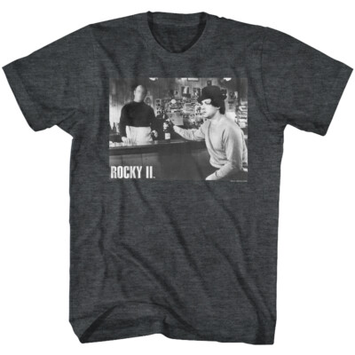 Rocky Balboa Movie IV T-Shirt New Black Heather Official Compsure Sizes SM - 5XL