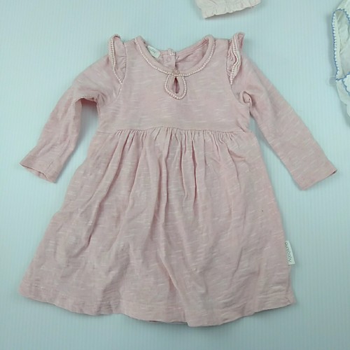 Pure Baby Girls Bundle Size 00 3-6 Months Pink White Romper Dress Jacket Birds - Picture 5 of 18