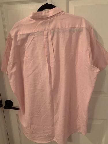 David Taylor Collection Shirt Mens XL 18 Button Up Pink Short Sleeve - Picture 6 of 6