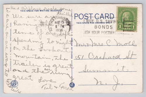 Postal publicada 1936 Soldiers and Sailors Memorial Auditorium Chattanooga TN - Imagen 2 de 2