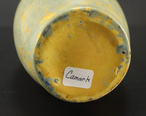 = 1920's-30's American Studio Arts & Crafts/Art Deco Celadon Mottled Glaze Vase - Picture 14 of 14