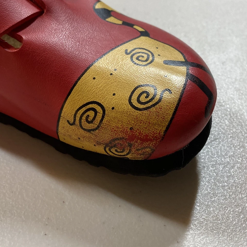 Zuecos Birkenstock Birki's Niños Woodby Rojo Bridget el Gato Rojo y Amarillo Talla C8 Foto 3 de 4