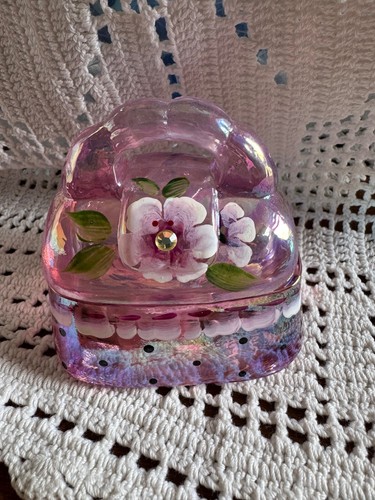 Fenton Rosemilk rosa irisiert Handtasche Schmuckschatulle 6477 9H Neu Neu im Karton