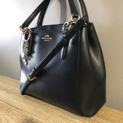 Cartera de mano Coach Minetta Chicago de cuero granulado negro bandolera - Imagen 8 de 16