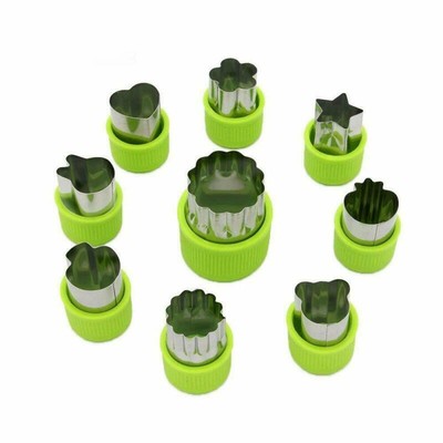 9 Stück Edelstahl Ausstechformen Gemüse Obst Ausstecher Tiere Form Gemüseschneid