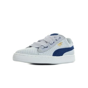 Chaussures Baskets Puma femme Basket Heart Denim taille Beige Textile Lacets Chaussures Baskets Puma femme Basket Heart Denim taille Beige Textile Lacets