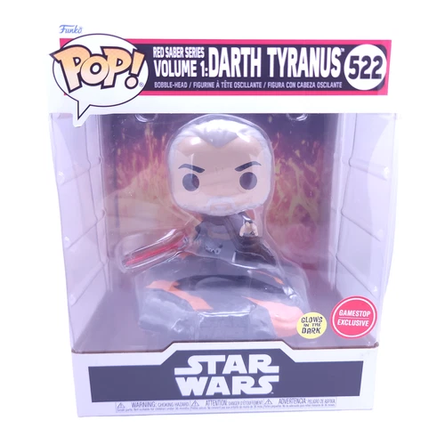 Funko Pop Star Wars Red Saber Series Volume 1 Darth Tyranus #522 Game Stop Glows