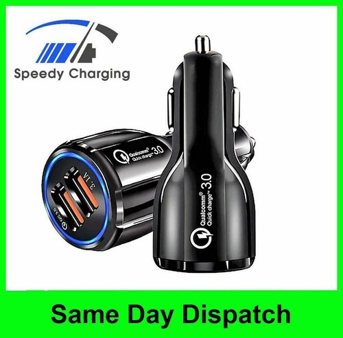 FAST CAR CHARGER 2 USB Port + C Type For Iphone Samsung Universal Socket Adapter - Picture 3 of 11