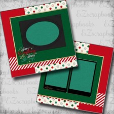Merry Everything- 2 Premade Scrapbook Pages - EZ Layout 5682