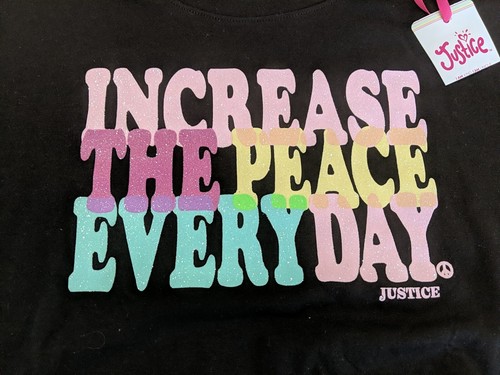 New Girls Size 12/14 Side Tie T-shirt By Justice - Picture 2 of 3