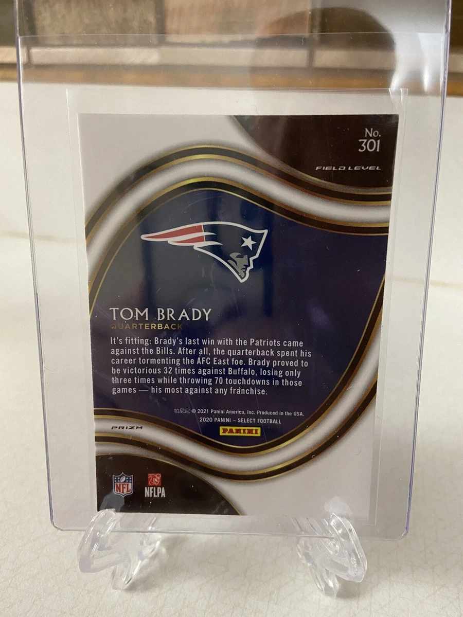 TOM BRADY 2020 PANINI SELECT FIELD LEVEL PRIZM SILVER #301 SP BUCS MVP MINT