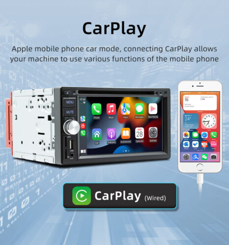 6,2 Zoll Bluetooth Autoradio Radio DVD CD Player Carplay Android mit 4LED Rückfahrkamera - Bild 9 von 24