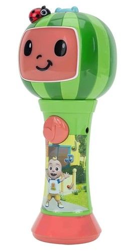 Cocomelon Sing Along Karaoke Microphone With Headphone Jack Light Up Toy - Picture 3 of 12