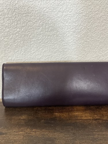 Bracher Emden Handbag Clutch Bag Purple Logo Leather RRP£1390 M3 - Picture 15 of 15