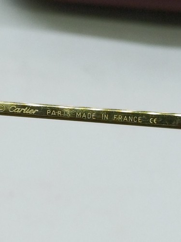 VINTAGE AUTHENTIC CARTIER SCALA C DECOR RIMLESS SUNGLASSES G. P. FRANCE SIZE 22 - Picture 15 of 24