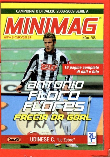 (T4) MINIMAG Calciatori 2008-2009 09 - n. 258 - FLORO FLORES - UDINESE - Imagen 1 de 2