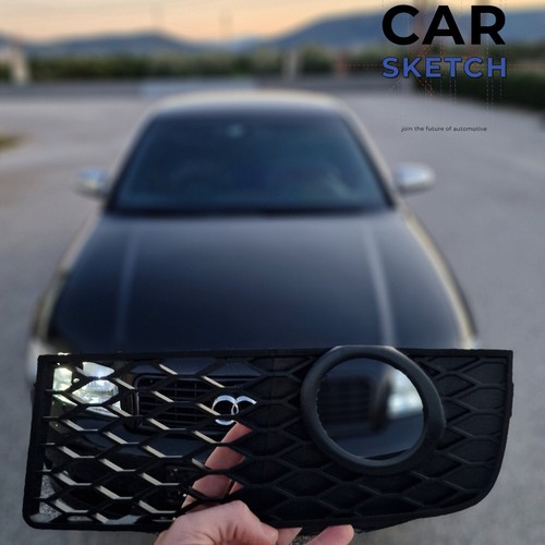 Audi A4 B6 Ultrasport Package Front Bumper Side Lower Grille Right 8E0 807 682 C - Picture 5 of 7