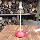 Old Vintage B&Q Colours Red And White Metal Table Lamp 12x0.64W LED Light Bulb