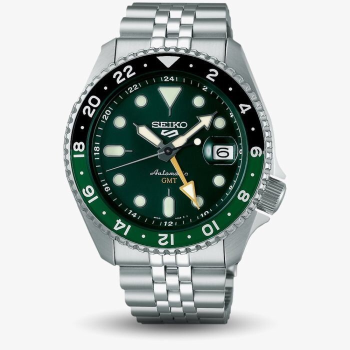 Seiko 5 Sport Automatic Watch Green GMT SKX Re-Interpretation Watch SSK035K1