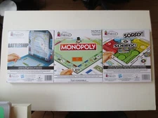 3 Colorforms Hasbro Classic Mini Board Games (Monopoly, Battleship, Sorry)