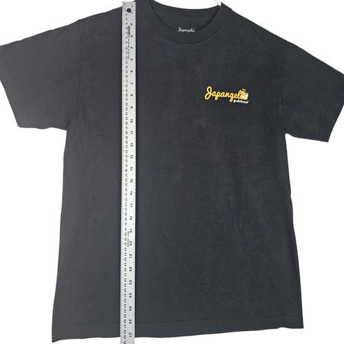 Camiseta Japangeles X Gudetama Negra Mediana 100% Algodón Manga Corta Cuello Redondo - Imagen 3 de 8
