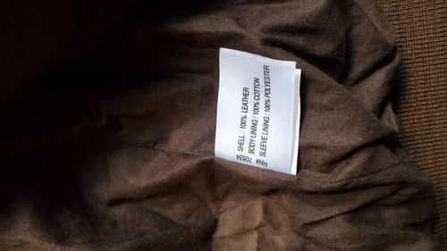 Orvis Leather Suede Hunting Jacket Mens Sz L Dark Brown Almost Greenish - Picture 10 of 10