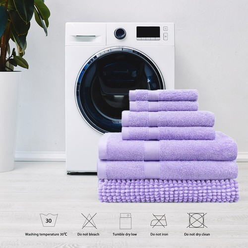 100% Cotton Premium Bath Towels Set ( Pack of 7 Pcs) 550GSM Softness No Pilling - Picture 8 of 55