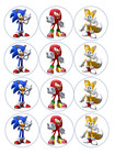 12 Sonic Hedgehog, edible paper, cupcake cookie toppers CHOOSE SIZE pre cut