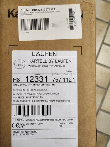 Waschtisch Kartel Laufen 42 Weiss matt - Bild 2 von 2