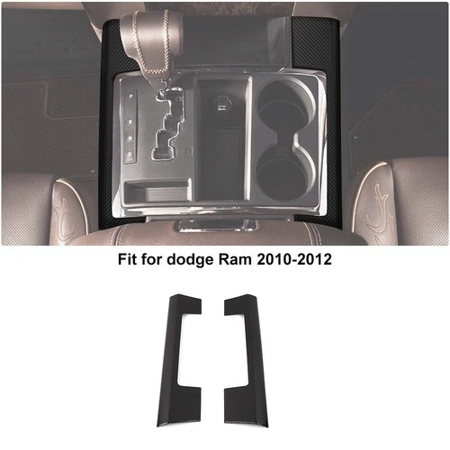 Carbon Fiber Interior Console Full Set Kit Cover Trim For Dodge RAM 1500 2010-17 - Picture 9 of 50