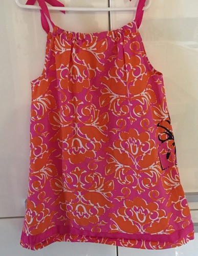 Hanna Andersson Sleeveless Dress Size 110(5-6x) Pink/orange Summer Girls - Picture 4 of 12