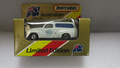 MATCHBOX AUSTRALIAN COLLECTORS MODEL HOLDEN FJ PANEL VAN KIDS WORLD WHITE - Picture 2 of 4