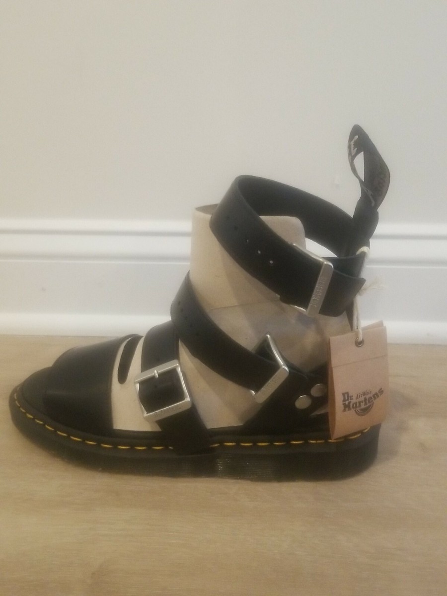 Dr. Martens x Rick Owens Gryphon Black Leather Gladiator Sandals