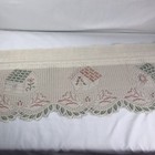 VTG LACE CROCHET Cottage VALANCE Ruffle Beige JC Penny (mi)
