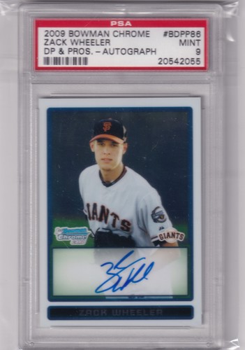 Zack Wheeler 2009 Bowman Chrome Draft Picks & Prospects Rc Auto Psa 9 - Picture 1 of 2
