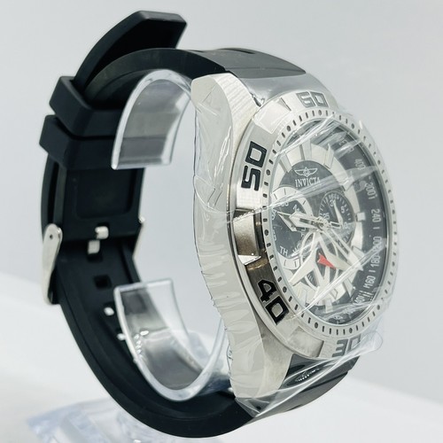 Invicta Men’s Aviator Chronograph Black/Silver 48mm 10ATM St Steel Watch 21735 - Picture 5 of 7