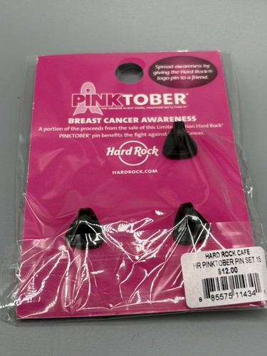Hard Rock Cafe Pinktober 2015 Pin Set Hotel Casino Breast Cancer Awareness - Picture 4 of 4