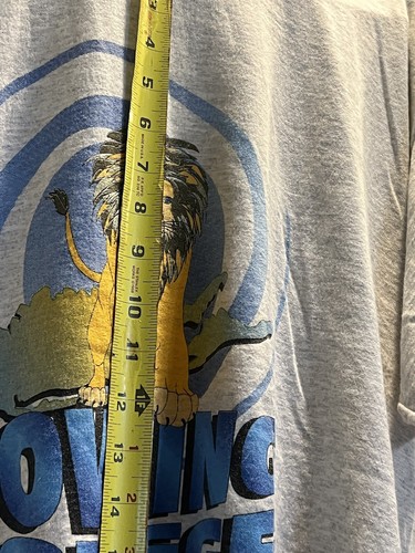 Vintage 90's Dowling College - โWhy Follow?โ Lion Graphic Tee - Menโs XL - ๐ธ๐ - Picture 5 of 12