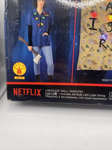 Rubie's Stranger Things Alphabet Nachricht Wandteppich Netflix 68”x46” Komplett! - Bild 4 von 14