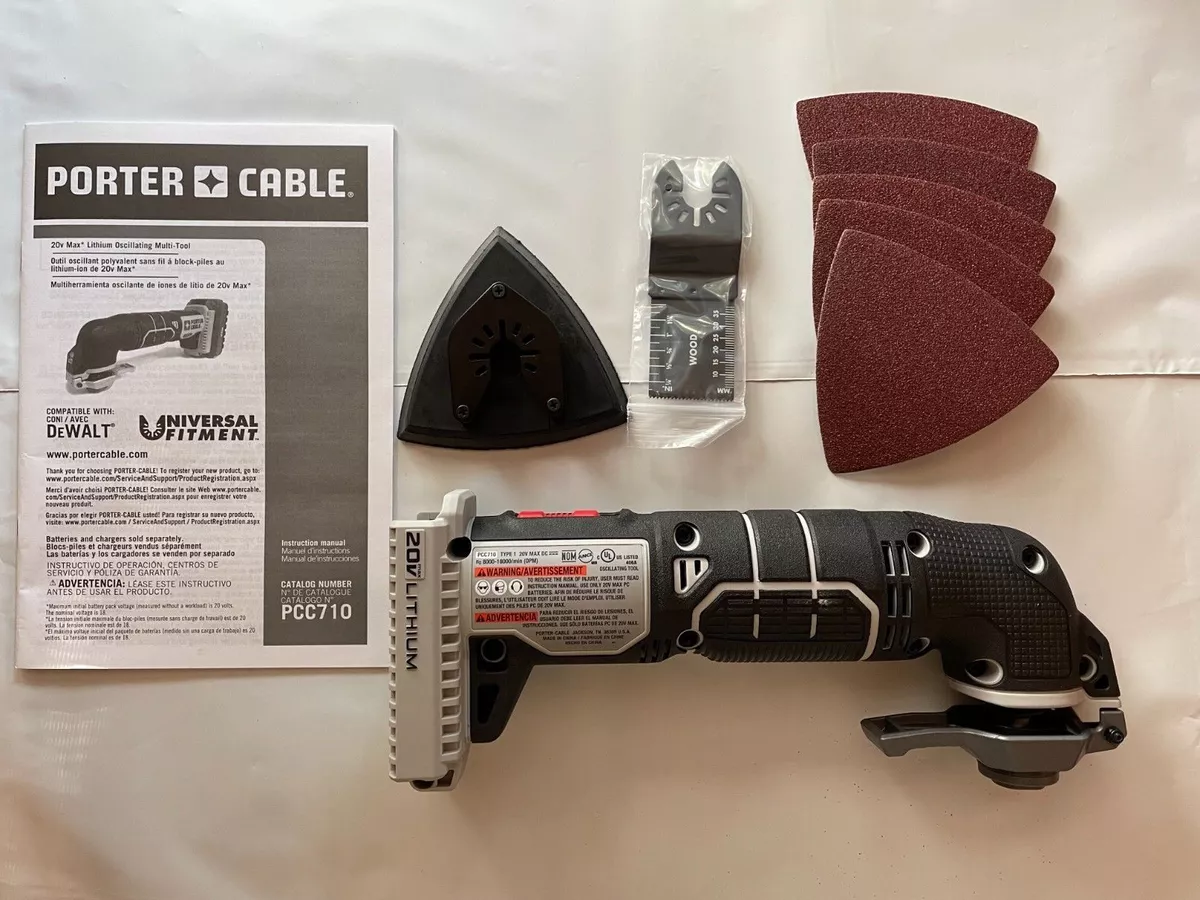 PORTER CABLE 20V Oscillating Tool 8 piece set PCC710B