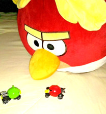 Angry Birds Star Wars 13" Plush Luke Skywalker Red Bird w/2 Bird Hot Wheel Cars
